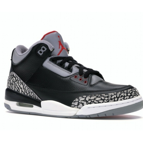 Men's Jordan 3 Retro Black Cement 2008 - Picture 1 of 9